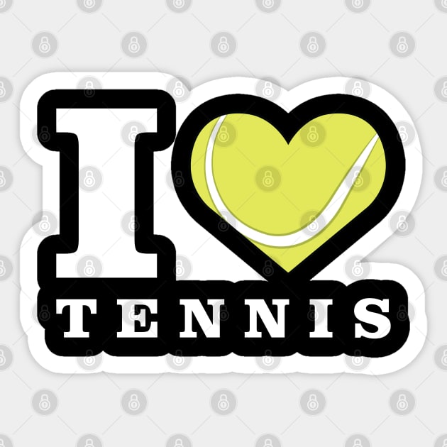 I Love Tennis Sticker by DesignWood-Sport